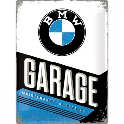 Tablica Retro Metalowa - BMW Garage